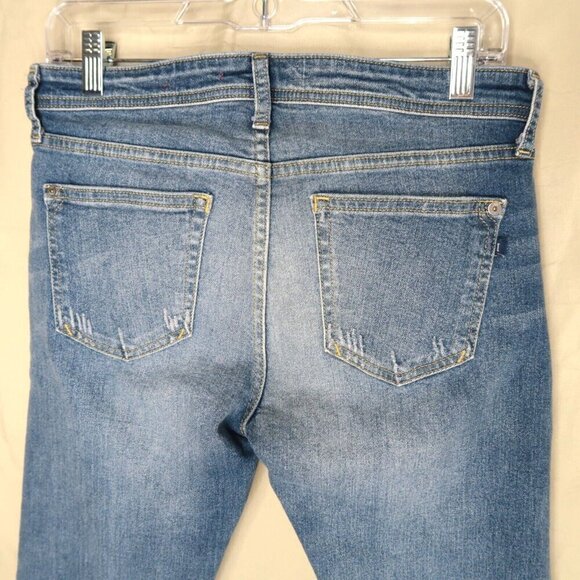 Pilcro Anthro Jeans Ankle Medium Wash Blue Lo Rise Distressed RN66170 Women's 27 - Picture 6 of 12